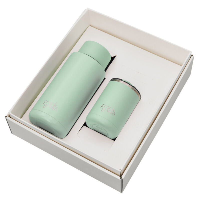 frank green Gift Set - 12oz Cup/34oz Bottle With Flip Lid Mint Gelato image number 0